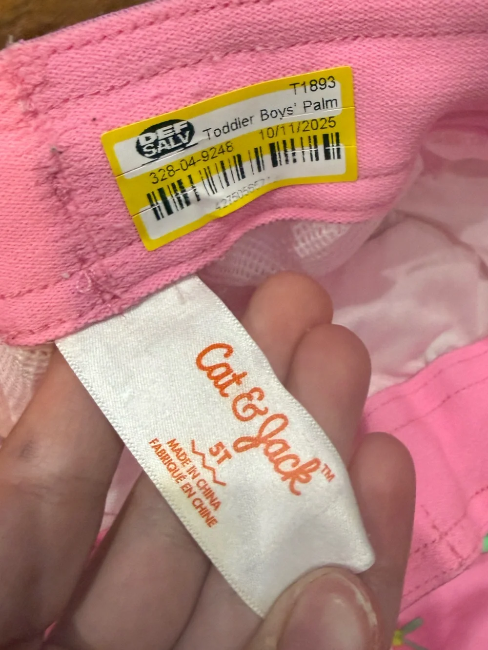 Toddler Boys Pink Palm Beach Swim Trunks Shorts Cat&Jack 5T